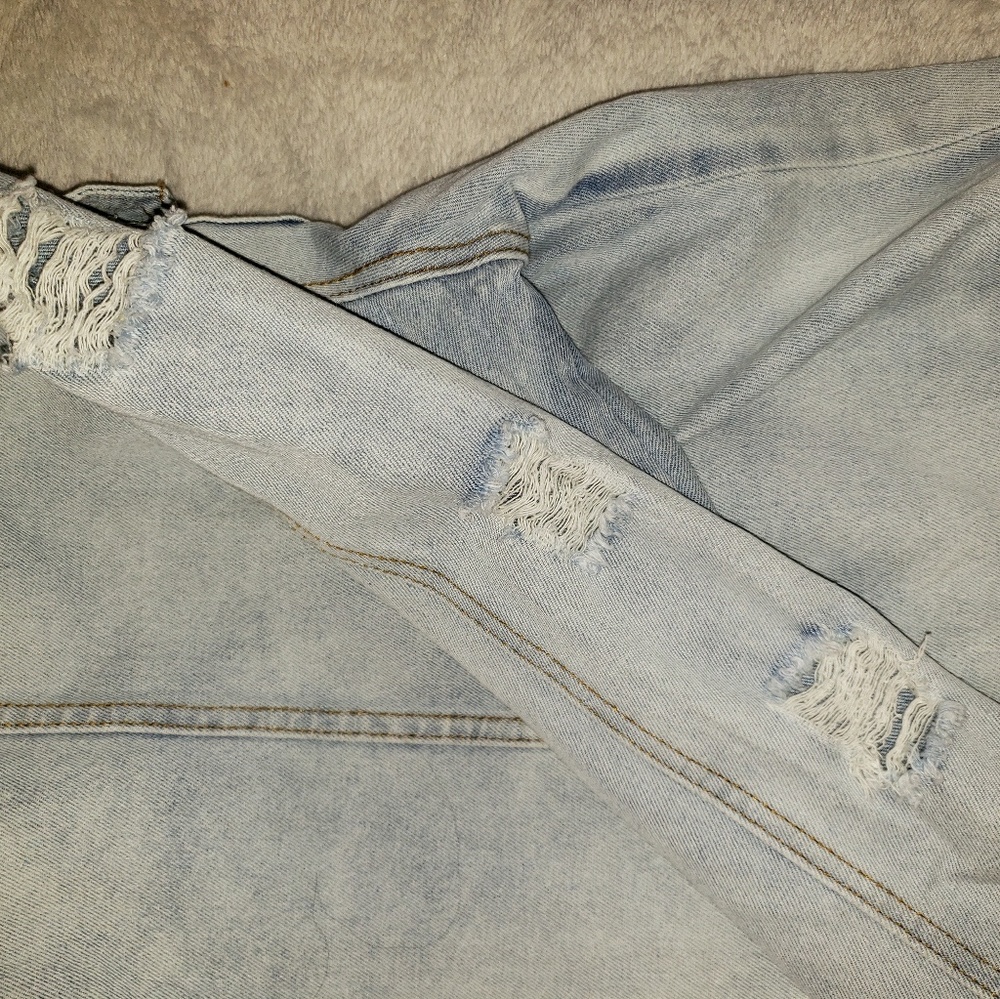 Lighty Distressed Denim Jacket - Picture 3 of 3